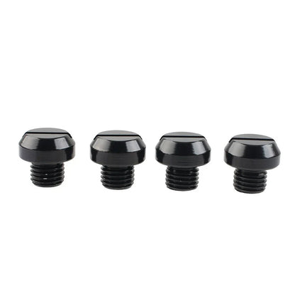 4 x Mirror Hole Blanking Plugs M10 Screws Caps Black for Universal Motorcycle