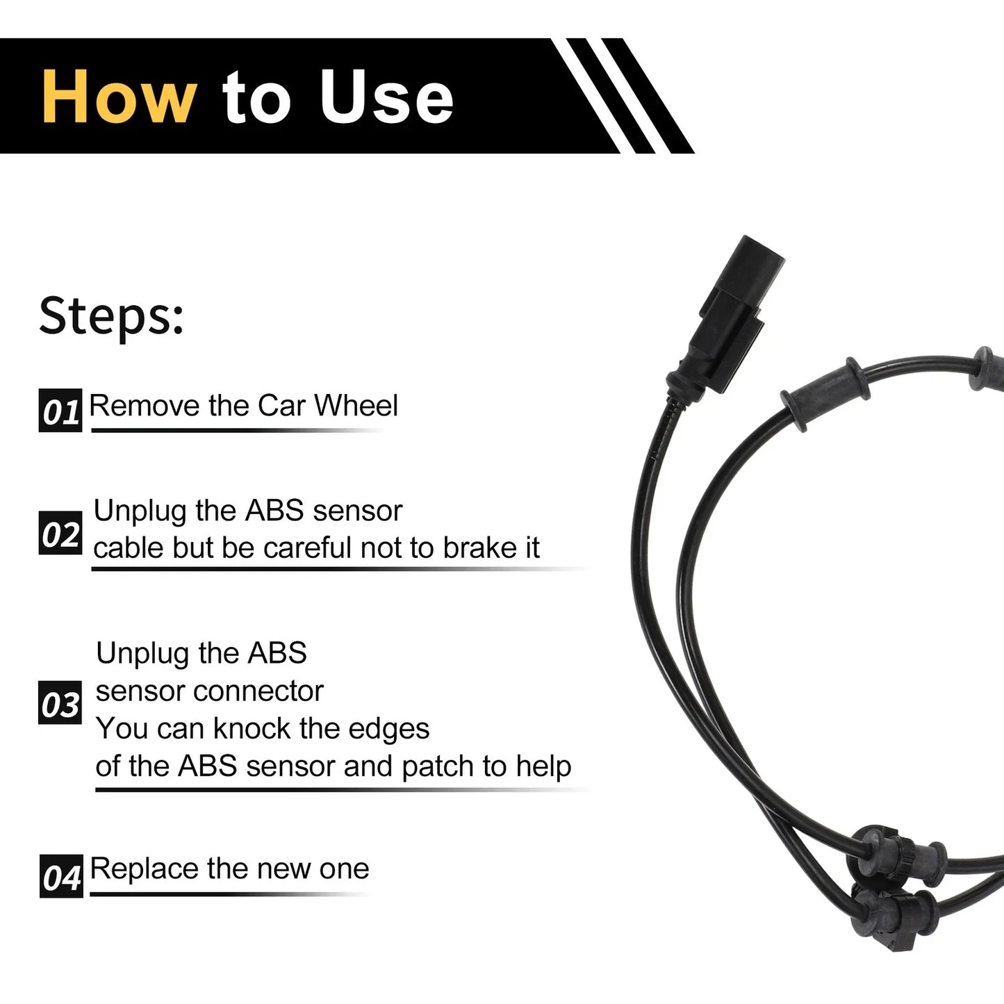 ABS Wheel Speed Sensor for Dodge Ram 2500 Front Left & Right (2003-2010)