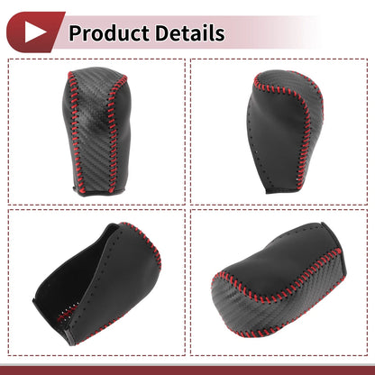 Gear Shift Knob Cover for Toyota Corolla (2014–2018) Red Faux Leather