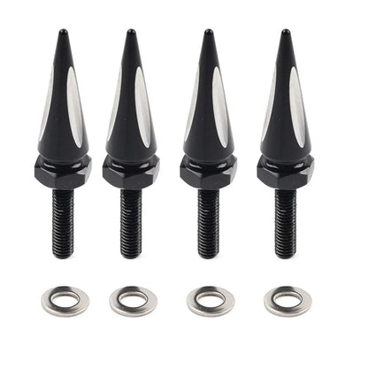 Windshield Spike Bolts 4 x Aluminum Black & White for Harley Road Glide (2015+)