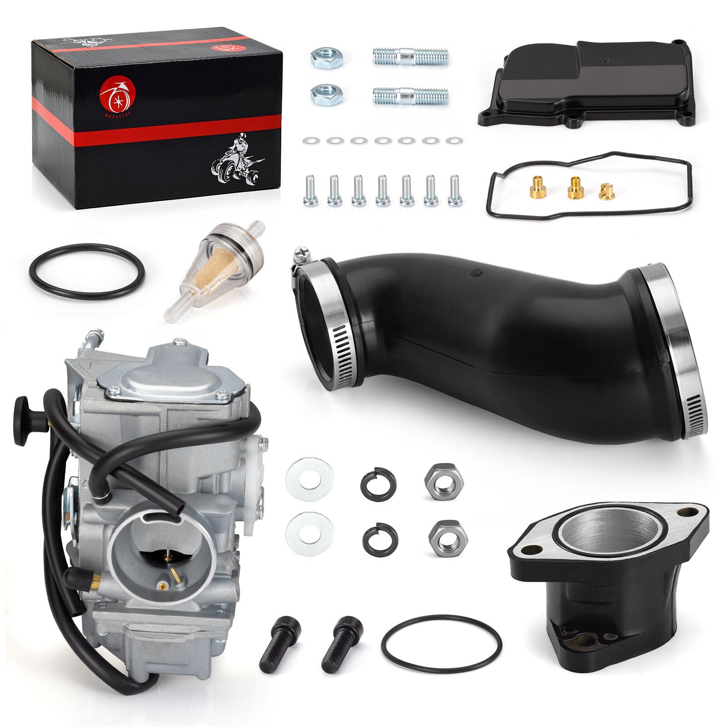 Carburetor and Intake Manifold Boot for Yamaha Warrior 350 (1987–2004)