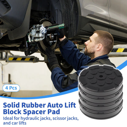 Set of 4 Rubber Jack Pads for Universal Floor Jacks