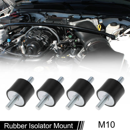 Set of 4 M10 Rubber Metal Vibration Isolator Mounts for Shock Absorber