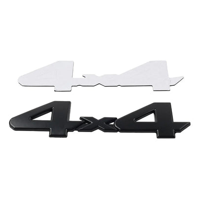 4X4 3D Rear Tailgate Emblem Badge Overlay Decal for Universal Cars Black