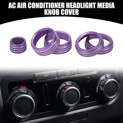 AC Headlight Media Switch Knob Cover for Chevrolet Silverado (2022-2023) 5 x Pcs