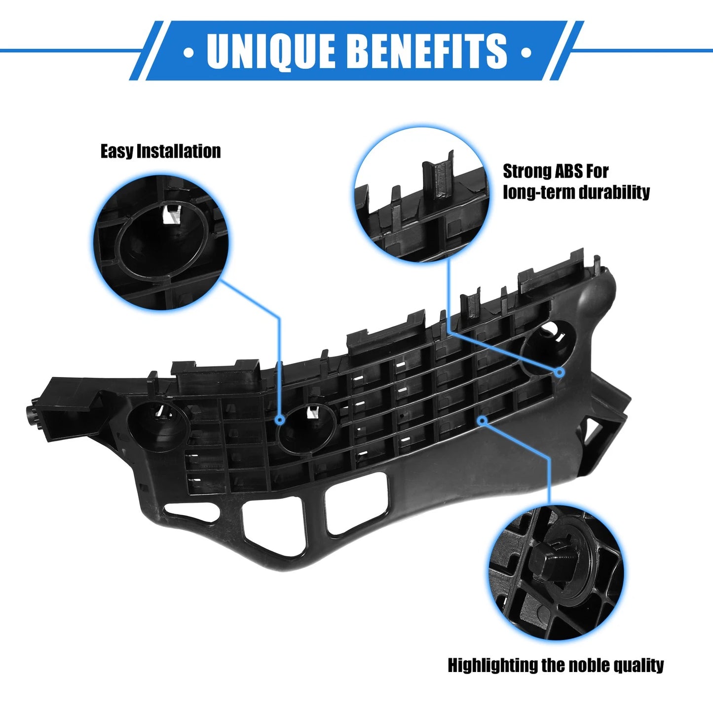 Front Right Side Bumper Mounting Bracket for Toyota C-HR (2018–2022) Black