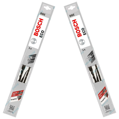 Front Pair Bosch Eco Wiper Blades Set for Nissan Skyline R31 3.0L 2.0L 1986~1990