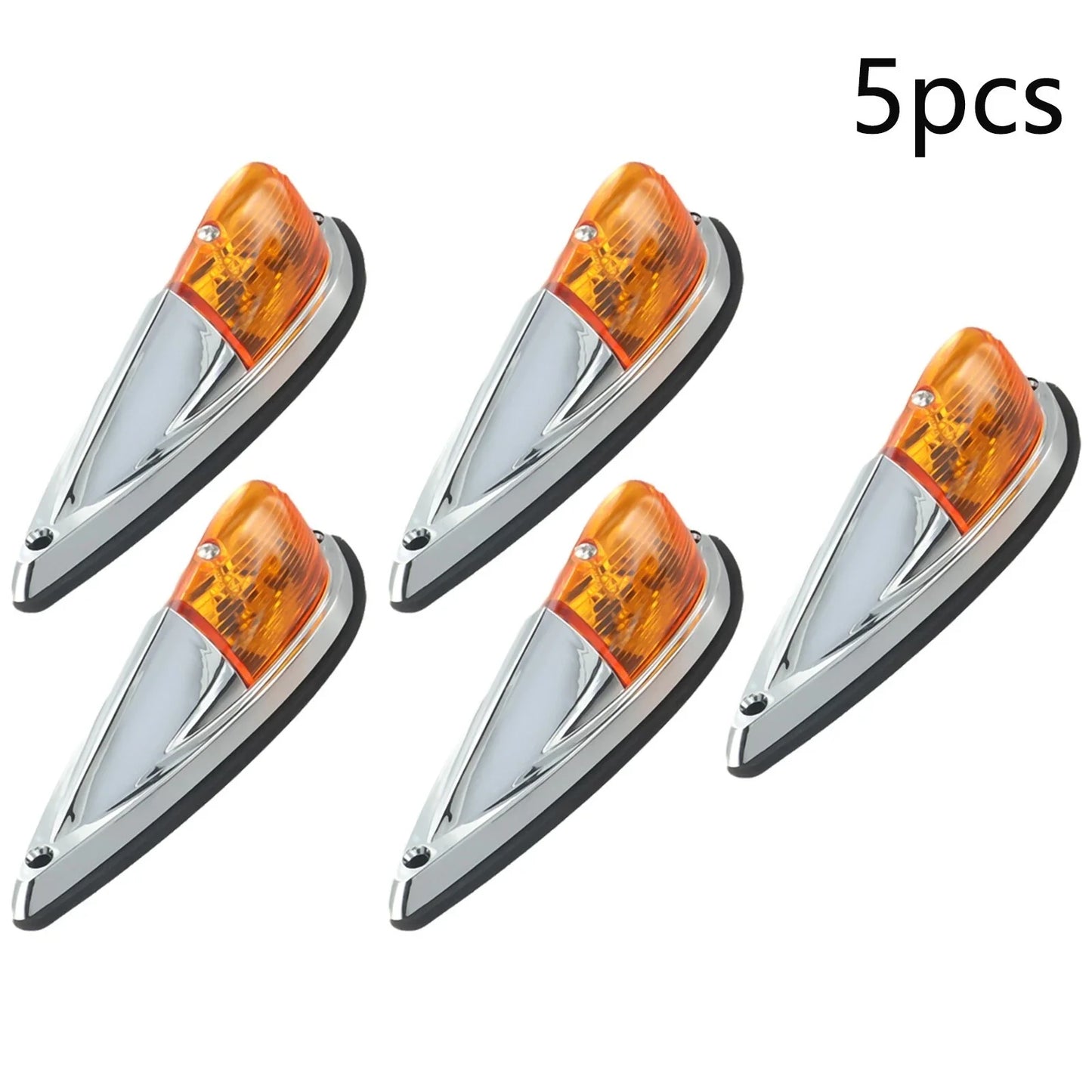 5 x Amber Cab Marker Roof Top Clearance Lights for Dodge