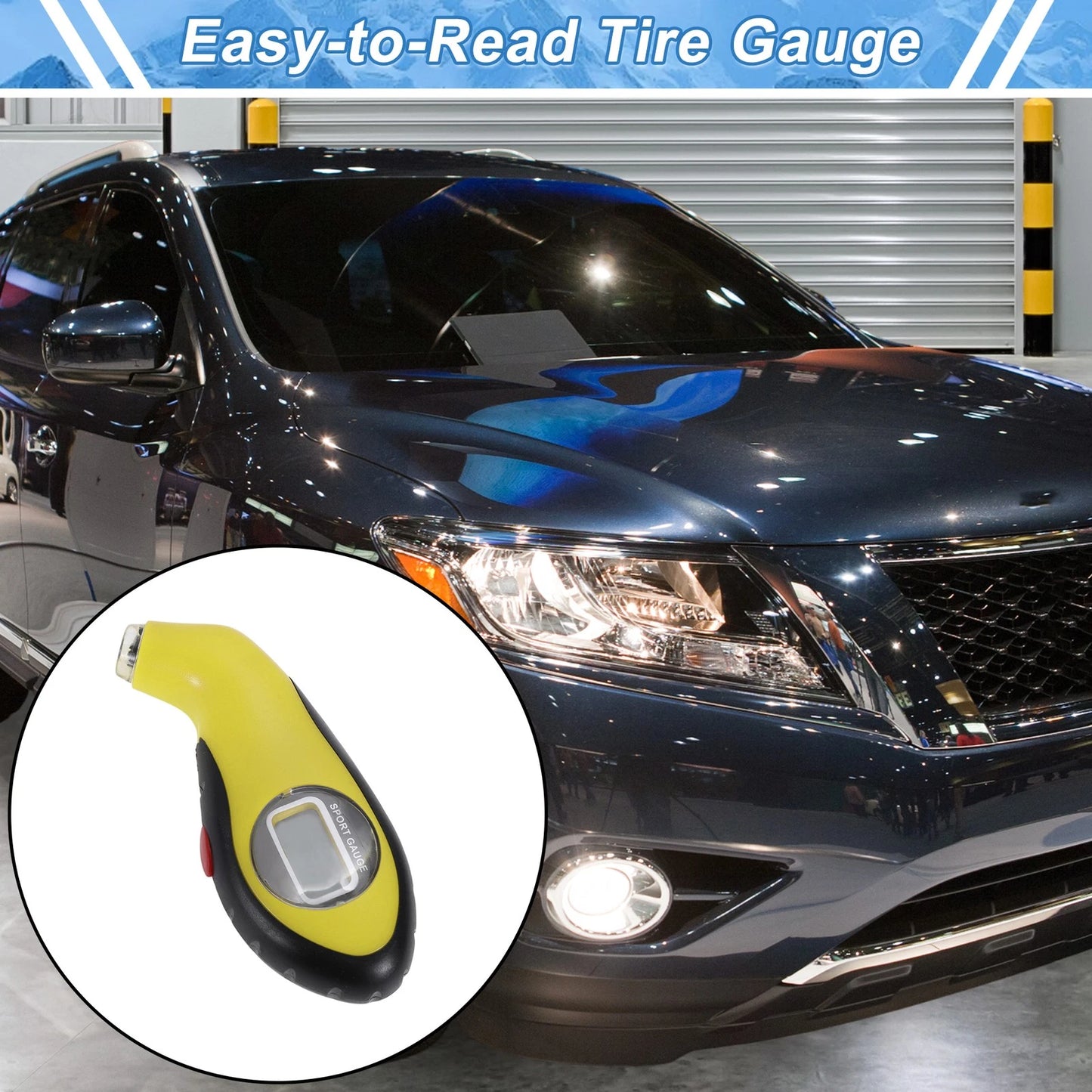 Tire Pressure Gauge 0-140 psi with LED Lights for Tires