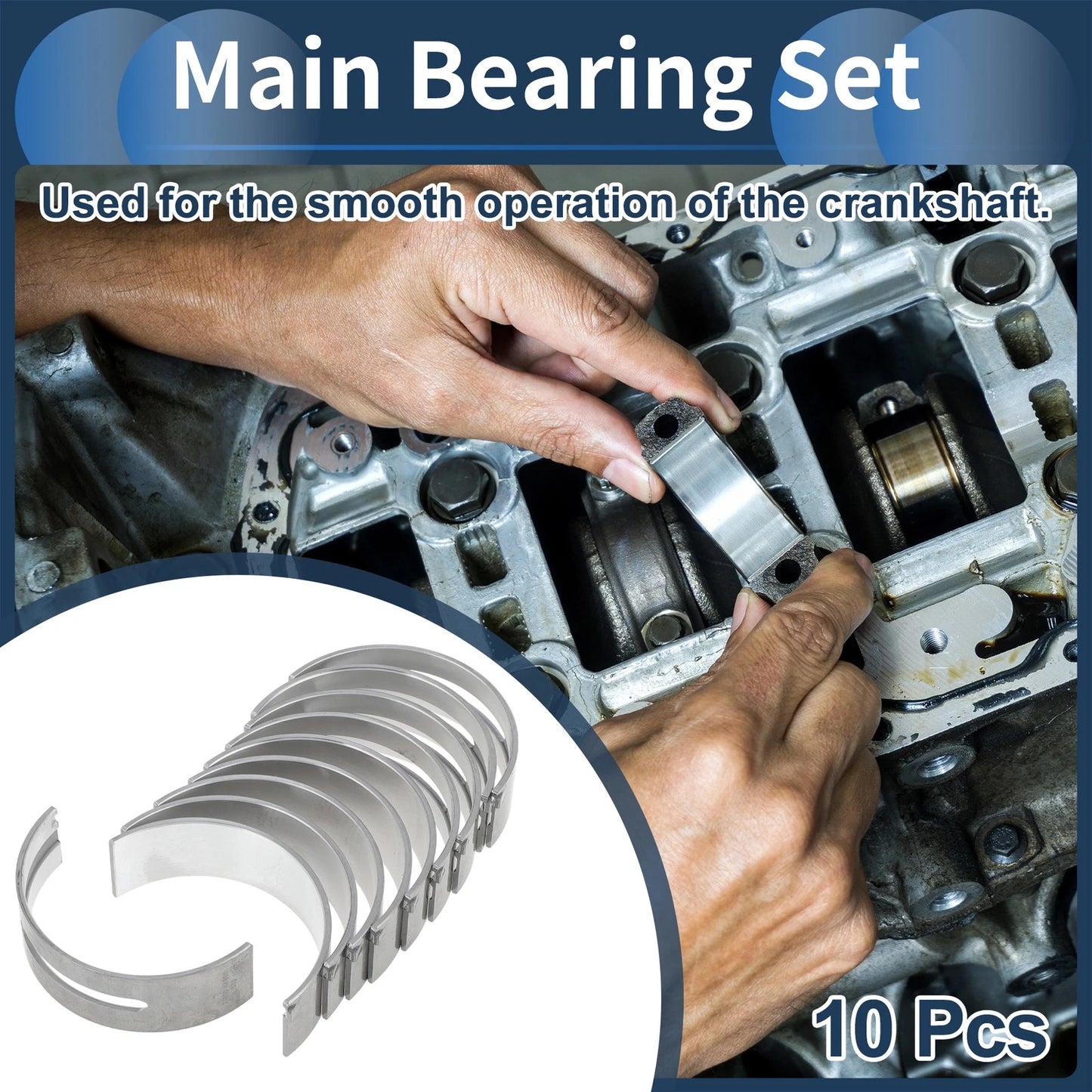 Main Bearing Set No. 210204A900 for Hyundai H1/Starex (2002–2007)