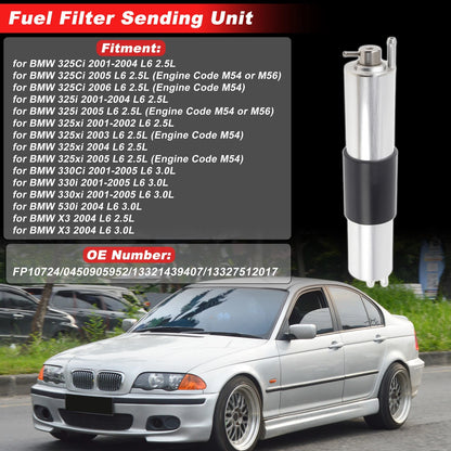 Fuel Filter Assembly for BMW 325Ci (2001–2004) No.FP10724 Metal 1 pcs