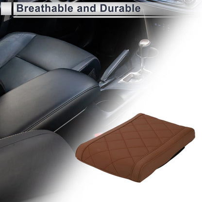 Center Console Cover for Car (12.6"x7.87"x1.97", Light Brown Nappa Leather)