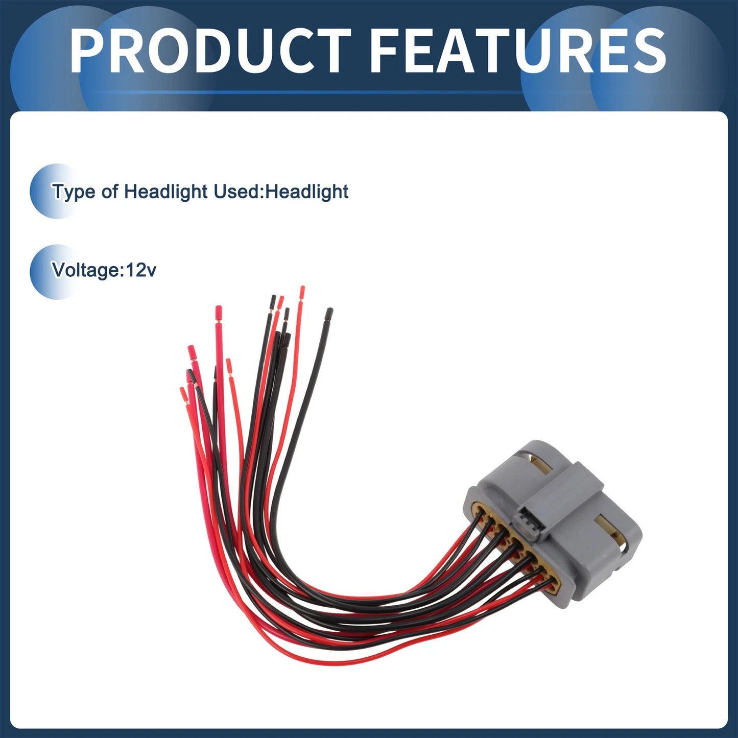 Headlight Cable Repair Kit A0275459826 for Mercedes-Benz E300 E350 E400 E500 (1995–2019)