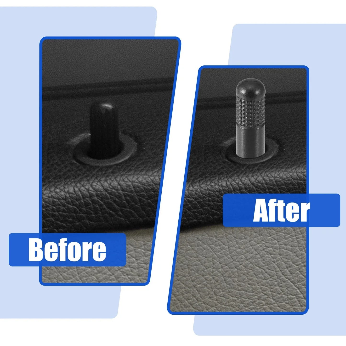 2 x Door Lock Rod Knobs Black for Honda Accord (2003-2007)