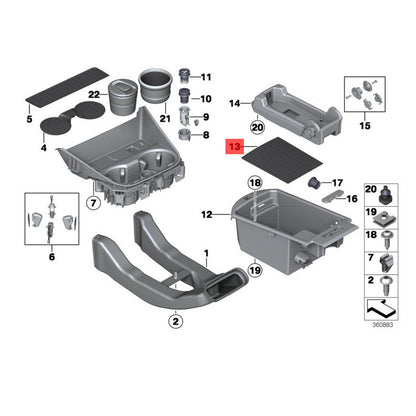 Cup Holder Sliding Cover for BMW X3 F25 (2011–2017)