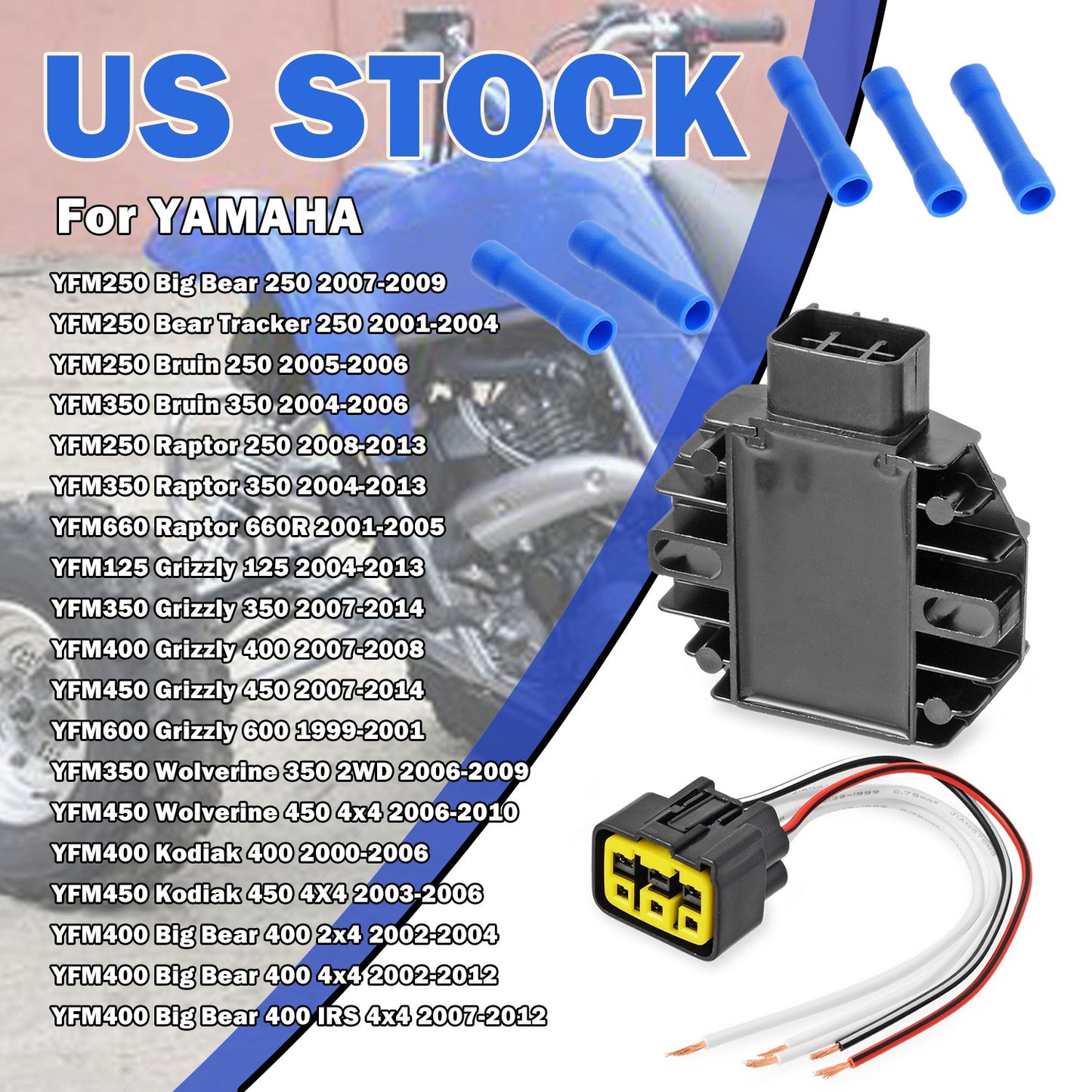 Voltage Regulator Rectifier for Yamaha Grizzly 125 350 400 450 600 (2000–2014)