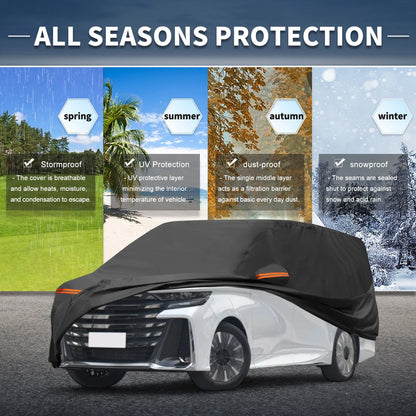 Car Cover Waterproof for Toyota Vellfire (2016–2023) Black Aluminum Film