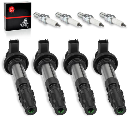 Set of 4 Ignition Coils & Iridium Spark Plugs for Suzuki GSX-R600 (2008–2023)