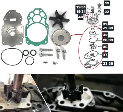 Water Pump Repair Kit for Yamaha F225 F250 F300 Outboards (2000–2023)