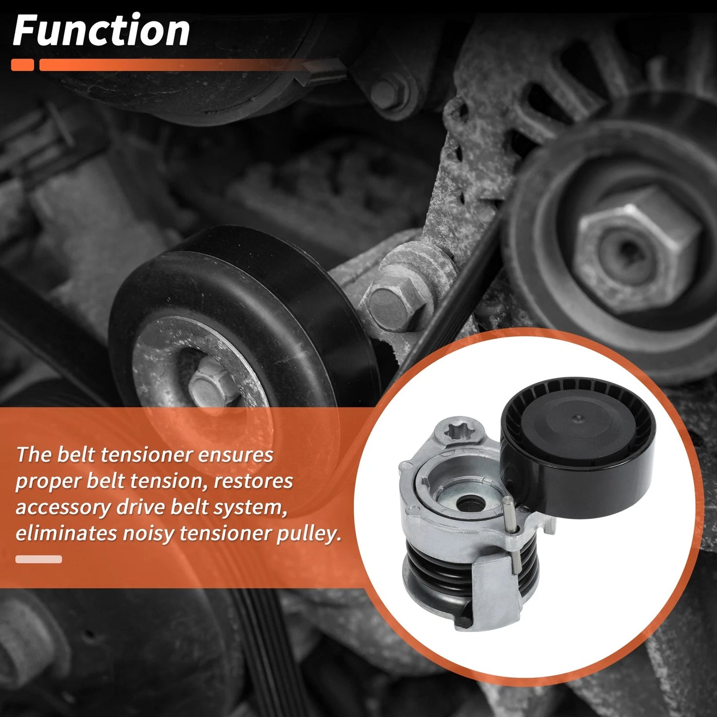 Drive Belt Tensioner with Pulley Assembly for BMW 118d 120d 318d (2004–2015)