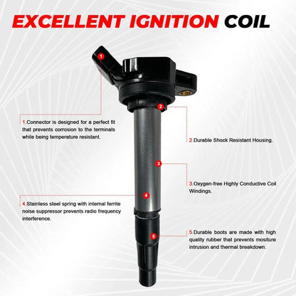 4 x Ignition Coils & Spark Plugs for Scion Toyota Corolla Matrix (2003-2013)