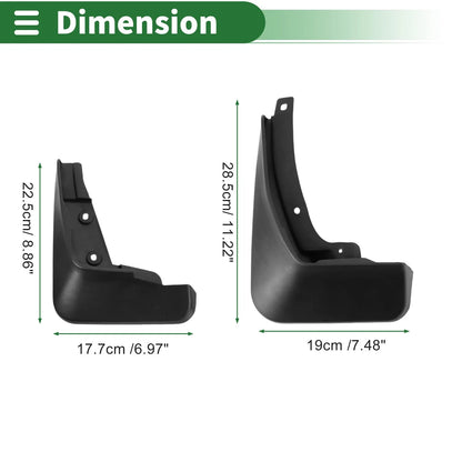 Mud Flaps Splash Guards for Chevrolet Cruze Hatchback (2017-2019)