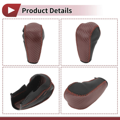1 Pc Gear Shift Knob Cover for Ford Edge (2011–2014) Brown Faux Leather