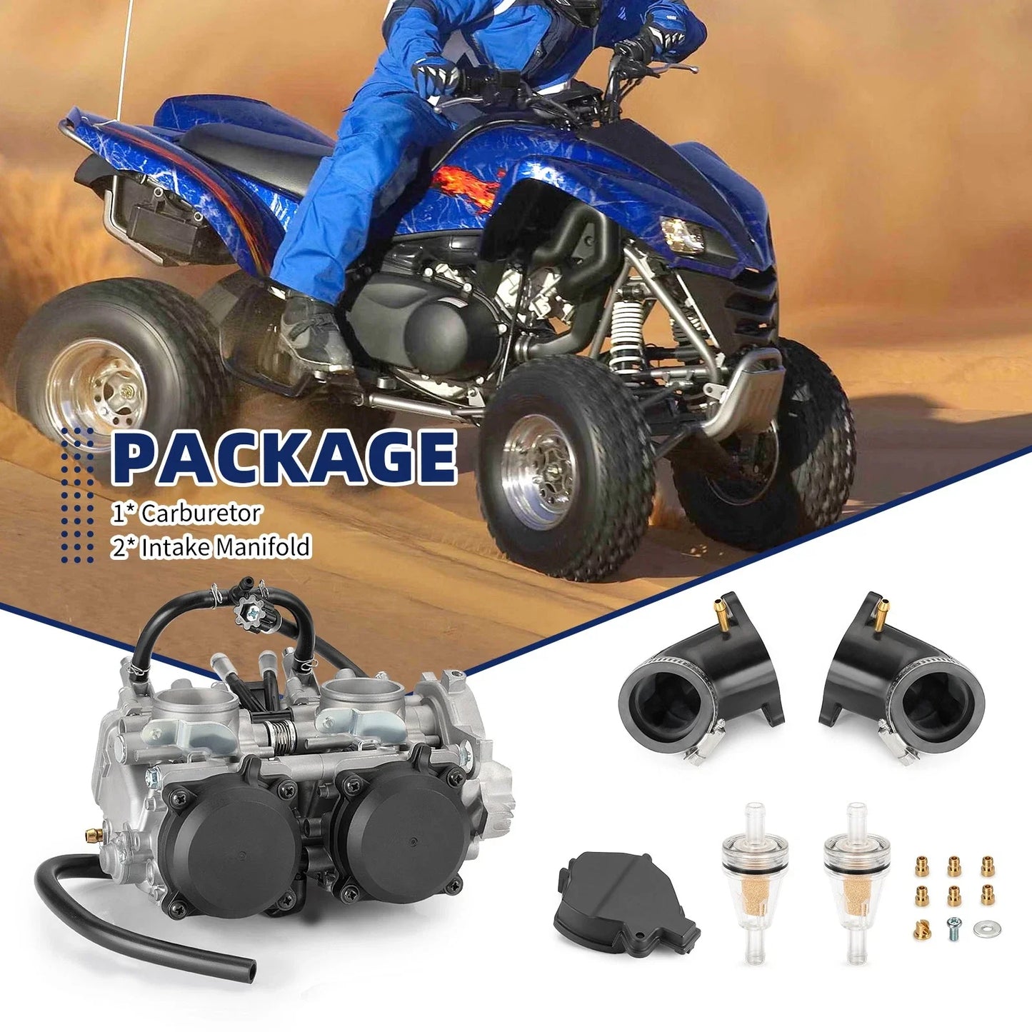 Carburetor Carb & Intake Manifold for Kawasaki KFX700 KVF650 (2005–2009)