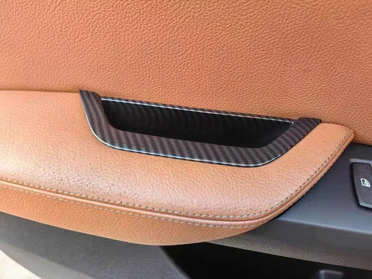Carbon Fiber Handle Interior Door Panel Pull Cover for BMW X3 X4 (2011–2017)