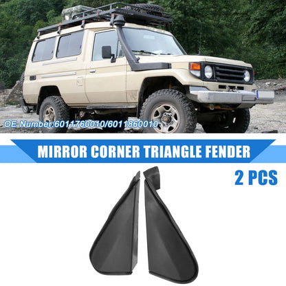 2X Mirror Corner Triangle Fender Cover for Toyota Land Cruiser