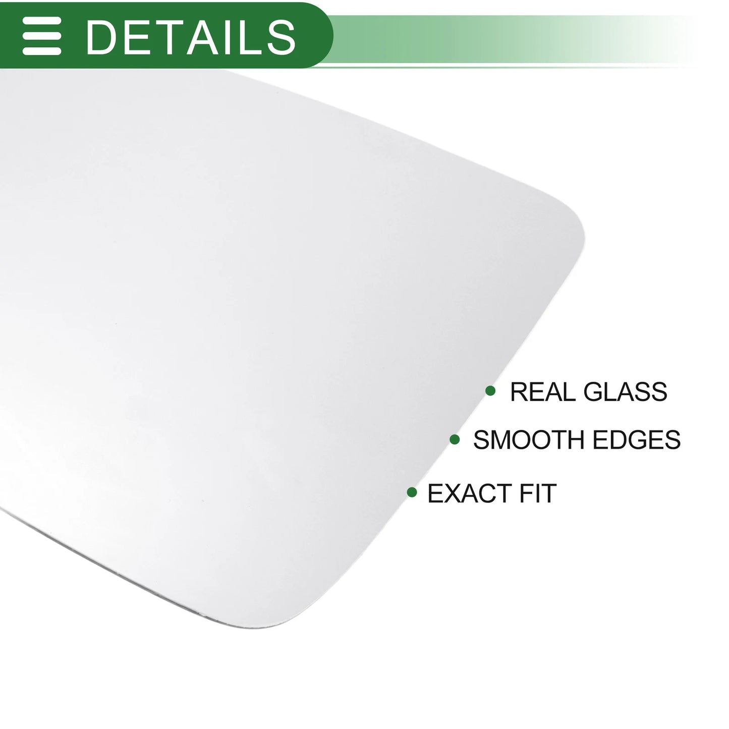 Convex Right Side Mirror Glass Replacement for Audi A2 (2000–2005)