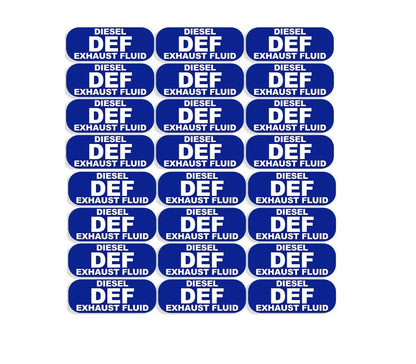 Diesel Exhaust Fluid Sticker Decal for DEF Applications (1"x2")