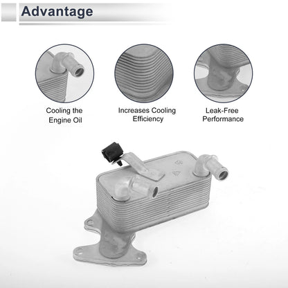 Engine Oil Cooler for Volkswagen (09G409061E) Trans Cooler with O-ring Seals