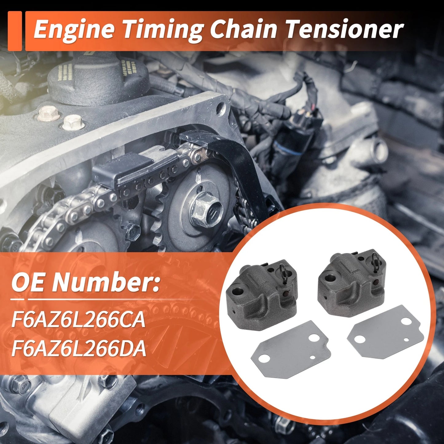 Timing Chain Tensioner Set of 2 for Ford Crown Victoria (1996–2001) No.F6AZ6L266CA