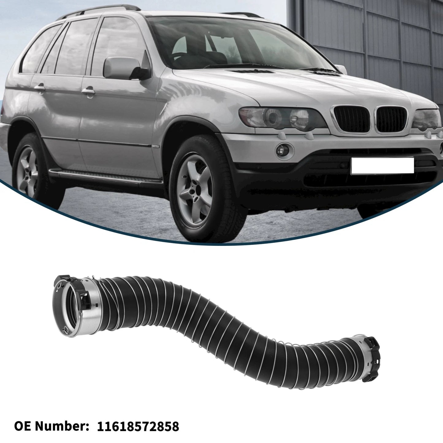 Radiator Hose for BMW 5 Series G30 (2017–2020) No. 11618572858 Black