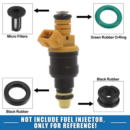 Set of 4 Fuel Injector O Rings Seals with Micro Filters for Suzuki GSXR 600 750 (2001–2019)