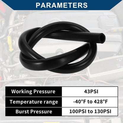 3.3FT 5/8" Silicone Vacuum Tubing Hose for Air and Water (16mm ID, 3.5mm Thickness)