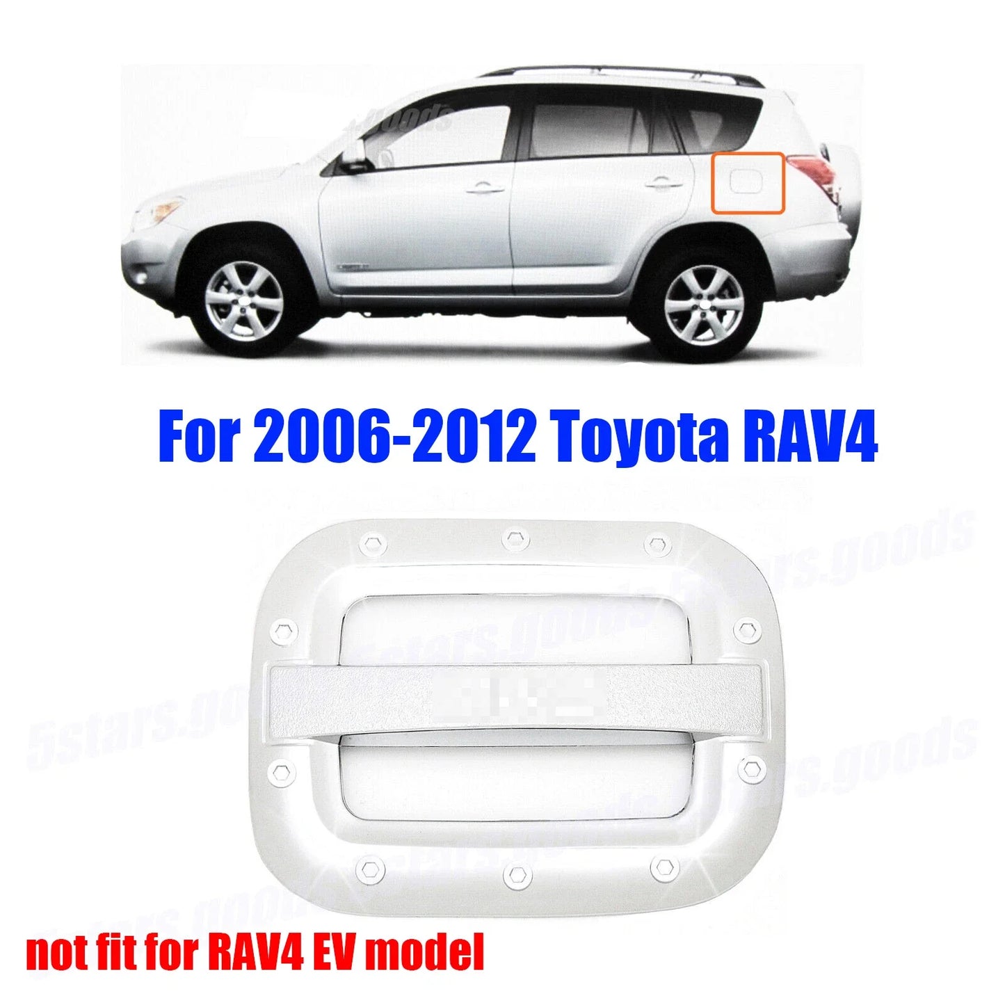 Accessory Chrome Gas Fuel Tank Cover Molding Trim for Toyota RAV4 (2006–2012)