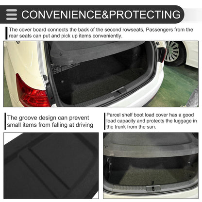 Rear Parcel Shelf Boot Load Cover for Hyundai Kona (2018–2023) Black
