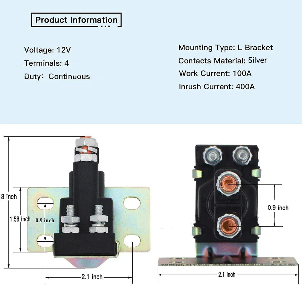 Continuous Solenoid for Freightliner Golf Cart Parts (120-105112-1, 120-105112-2)