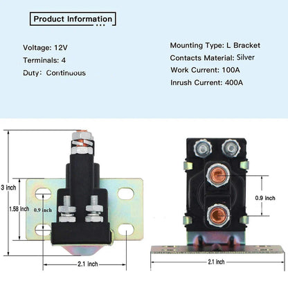 Continuous Solenoid for Freightliner Golf Cart Parts (120-105112-1, 120-105112-2)