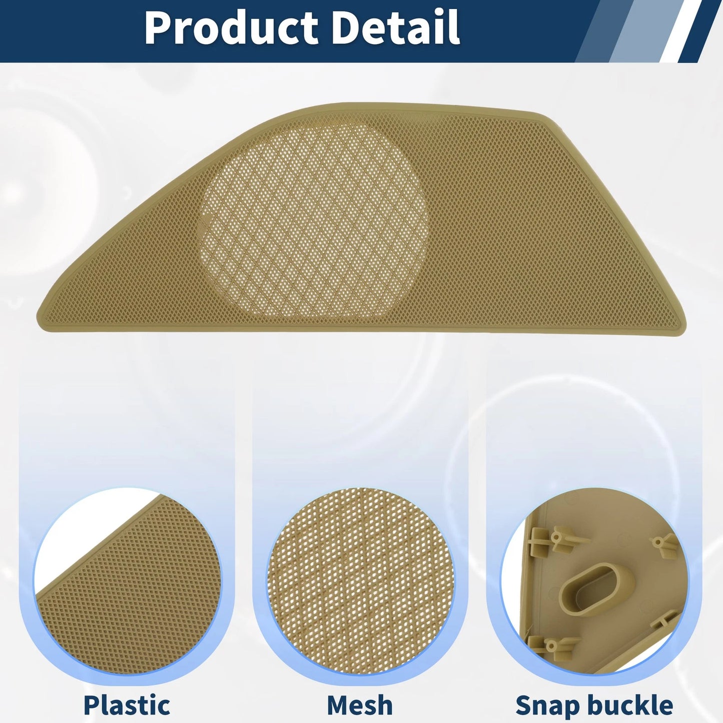 Speaker Grills Cover for BMW 5 Series (2010–2017) Left Door Plastic Beige