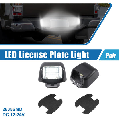 Pair 6000K White LED License Plate Light Assembly 2835SMD for Nissan Frontier (2005–2023)