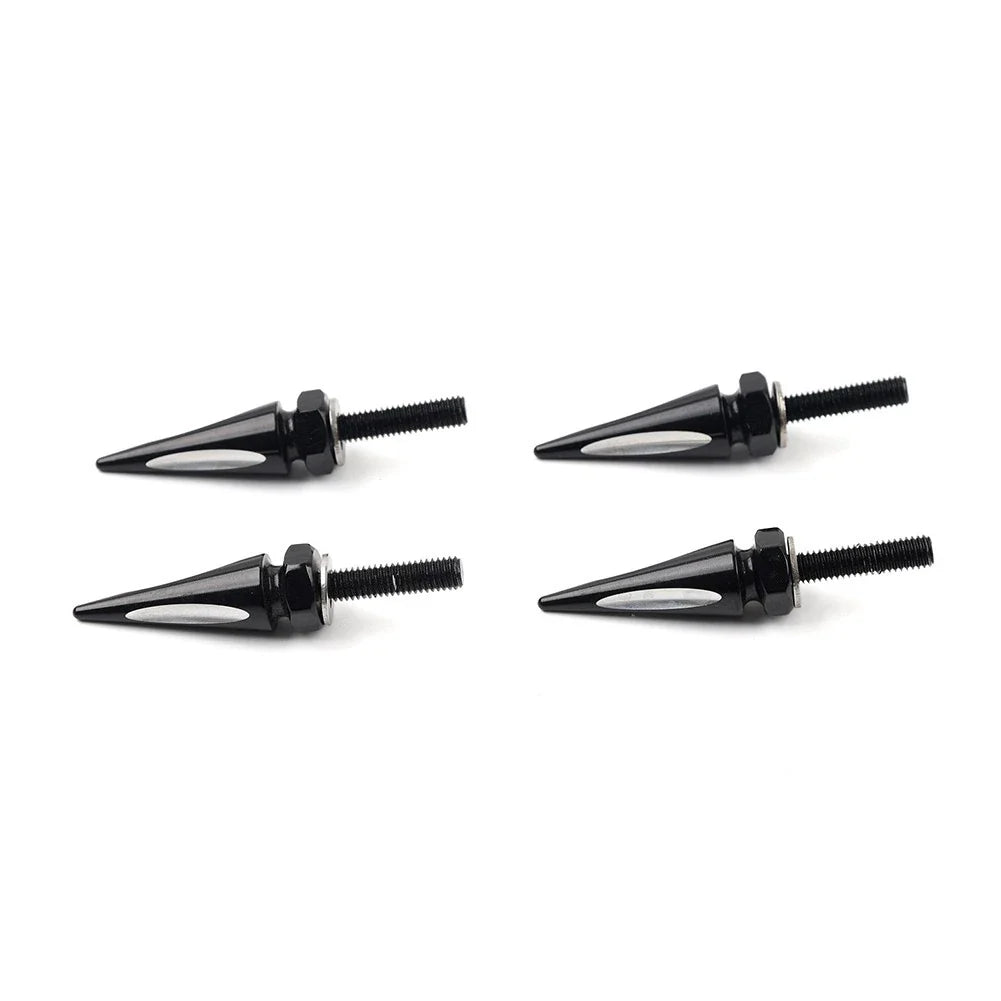 Windshield Spike Bolts 4 x Aluminum Black & White for Harley Road Glide (2015+)