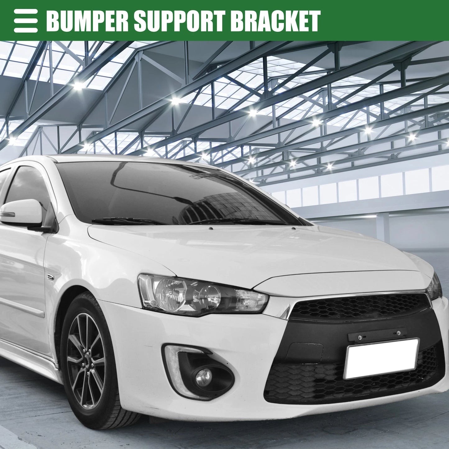 Front Right Bumper Bracket for Mitsubishi Lancer (2008–2017) No. 6400F550 White