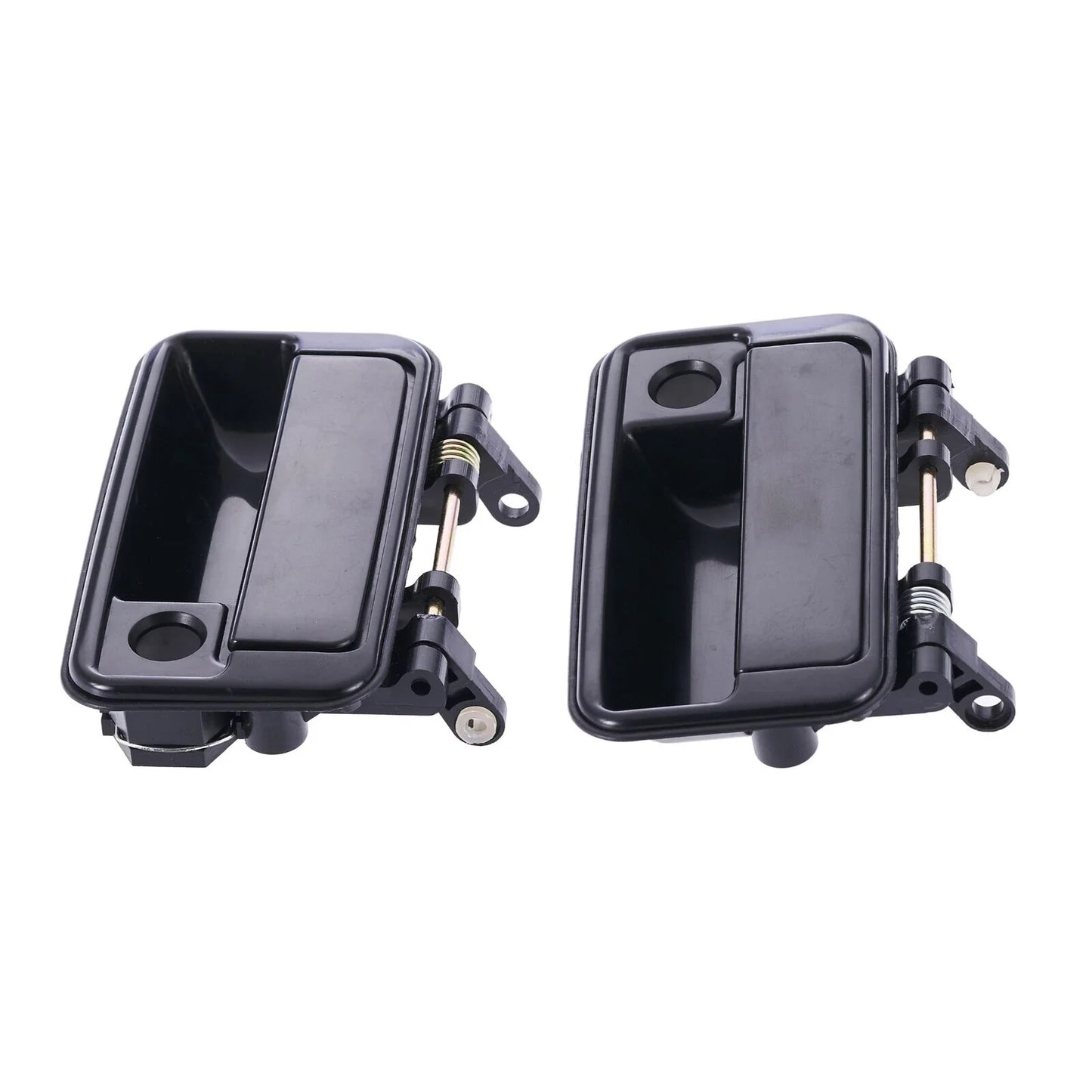 Door Handle Outer Set of 2 Black Front Left+Right for Suzuki Swift (1989–1999)