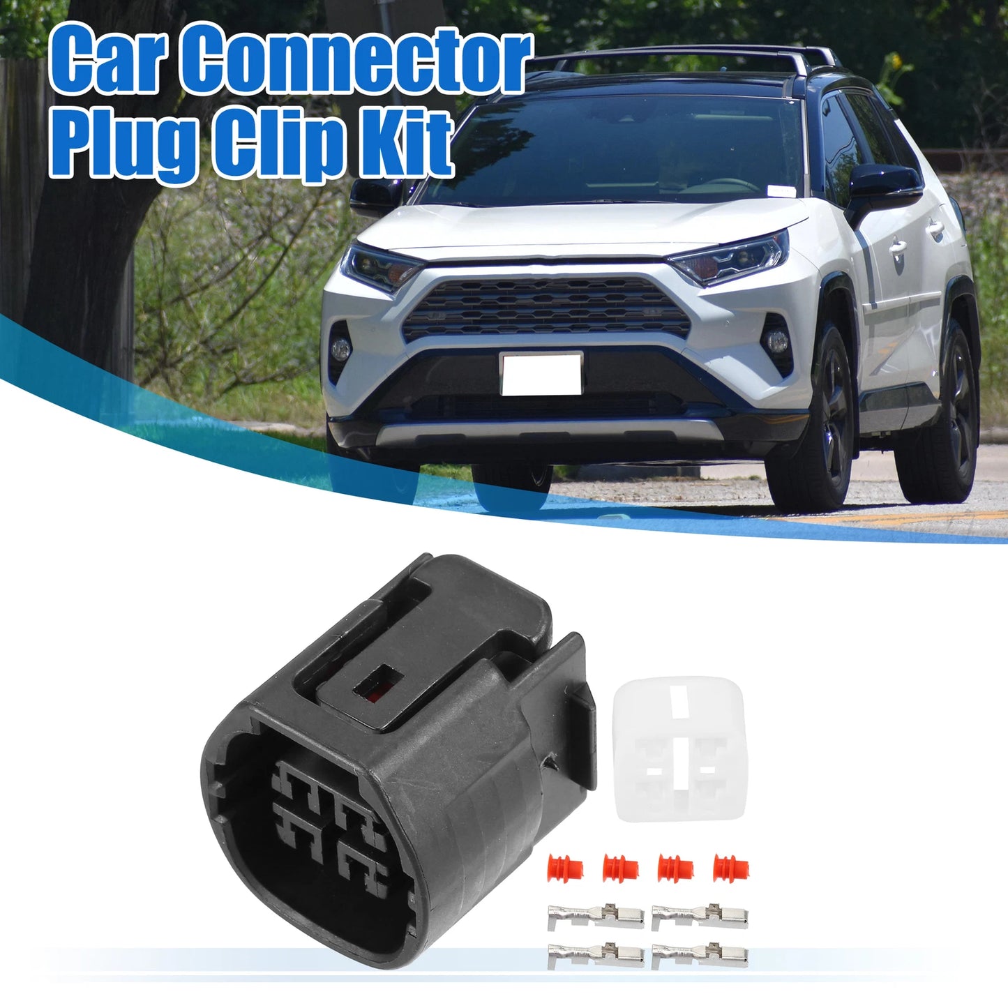 Set of 4 Alternator Connector Adapter Plug Clips for Toyota (No. 90980-11964)