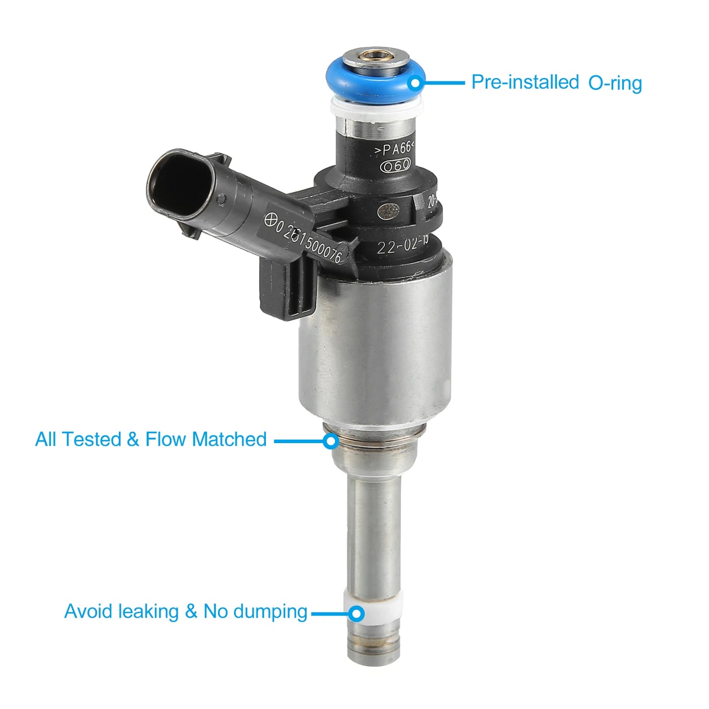 Set of 4 Fuel Injectors 06H906036G for Audi A3 A4 A5 A6 A8 Q3 Q5 TT (2006–2021)