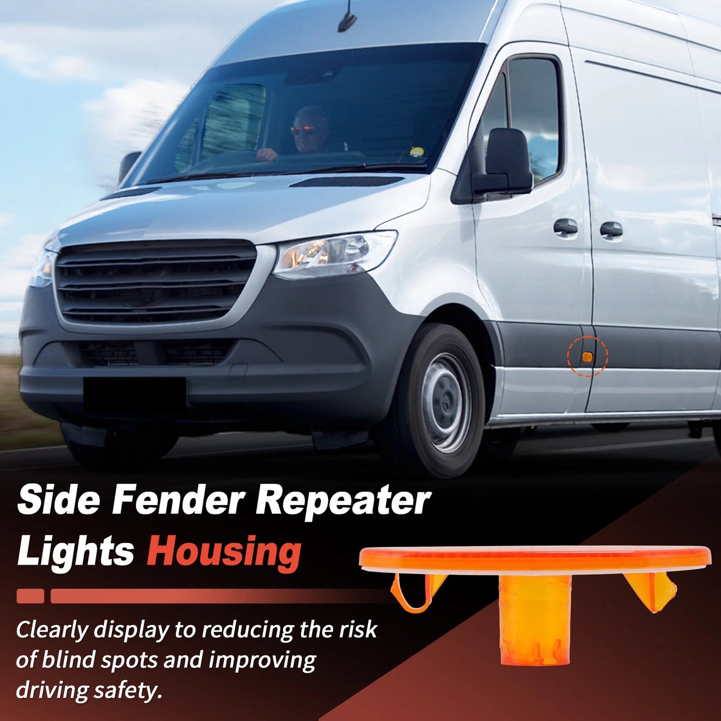 Side Marker Light Housing for Mercedes-Benz Sprinter VW Crafter (A0038202956)