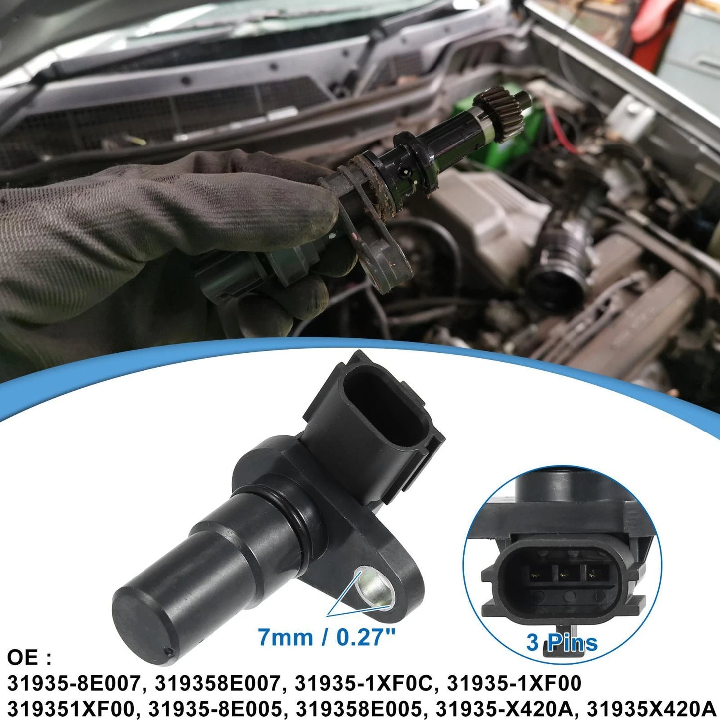 Transmission Speed Sensor 319358E007 for Nissan Altima (2007–2017)